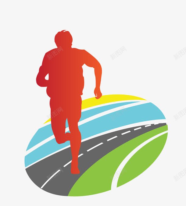 卡通图案马拉松项目png免抠素材_新图网 https://ixintu.com 卡通图案 跑步的人 运动人物 运动跑道 运动项目长跑 长跑