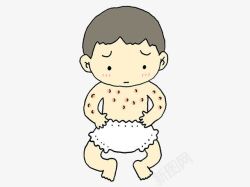 湿疹婴儿皮肤过敏高清图片