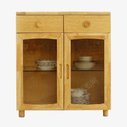 碗柜木质橱柜元素高清图片