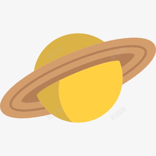 萨图恩图标png_新图网 https://ixintu.com 九大行星 卡通土星 土星 地球 天文学 太阳系 科学