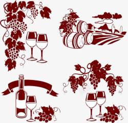葡萄酒软木塞背景图片葡萄与葡萄酒片高清图片