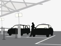 停车位置停车场剪影图标高清图片