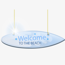 欢迎来到沙滩吊牌矢量图高清图片