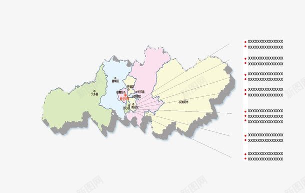长沙地图区域png免抠素材_新图网 https://ixintu.com PS格式 免抠 行政区域 长沙地图