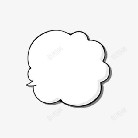 休闲手绘云朵形状对话框png免抠素材_新图网 https://ixintu.com 云朵 休闲 对话 形状