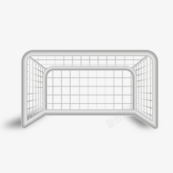 足球球网灰色圆弧足球球门元素高清图片