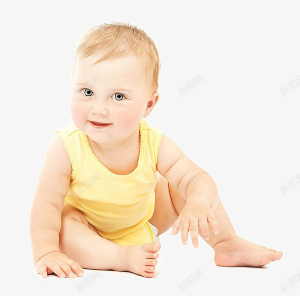 儿童坐姿黄衣服png免抠素材_新图网 https://ixintu.com 儿童坐姿 可爱 坐在地上 宝宝 彩图 真实 蓝眼睛 黄衣服