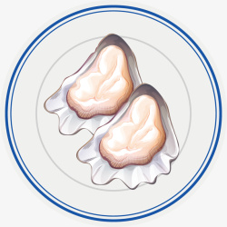 蟹籽寿司手绘美食生蚝矢量图高清图片