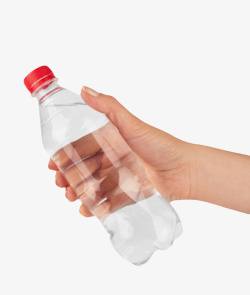 透明解渴用手传递的一瓶饮料实物素材