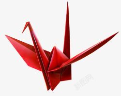 红色纸鹤卡通红色千纸鹤高清图片