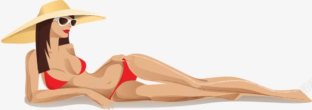 卡通性感女人png免抠素材_新图网 https://ixintu.com 卡通女人 大长腿 性感女人 比基尼 沙滩上的女人 沙滩装扮 美丽女人