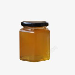 瓶装蜂蜜蜂蜜黄色果酱包装高清图片