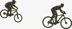 自行车手绘骑车追逐的人矢量图高清图片