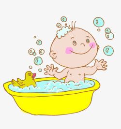 洗澡的小宝宝宝宝洗澡看泡泡高清图片