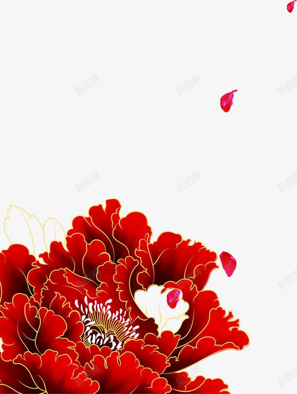 红色创意海棠花花瓣合成png免抠素材_新图网 https://ixintu.com 创意 合成 海棠花 红色 花瓣