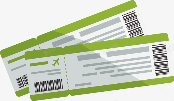 卡通出行度假飞机票png免抠素材_新图网 https://ixintu.com 卡通 度假出行 旅行 登机牌 矢量图案 飞机票