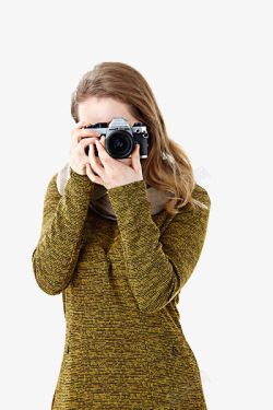 拍照设备免抠少女摄影师高清图片