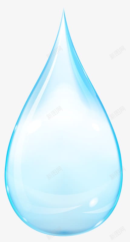 水滴png免抠素材_新图网 https://ixintu.com 晶莹 水滴 蓝色 透明