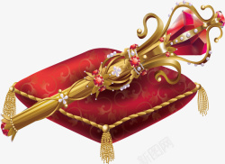 权力象征红宝石权杖高清图片