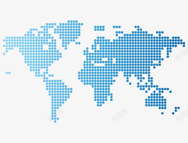 世界地图png免抠素材_新图网 https://ixintu.com 世界地图 方块 蓝色