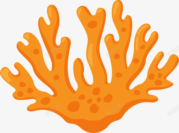 橙色卡通大海珊瑚png免抠素材_新图网 https://ixintu.com 世界海洋日 大海 大海珊瑚 海底 海洋 珊瑚礁