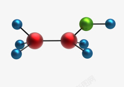 结构生物学碳分子结构立体插画高清图片