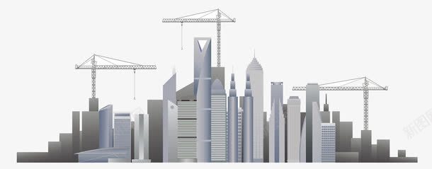 现代化城市建筑群png免抠素材_新图网 https://ixintu.com 土木工程 城市建设 建筑群 现代化
