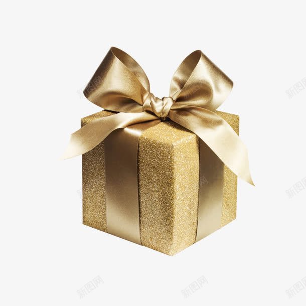 金色礼物盒png免抠素材_新图网 https://ixintu.com 发亮 发光 金色 金色流光 金色礼物盒