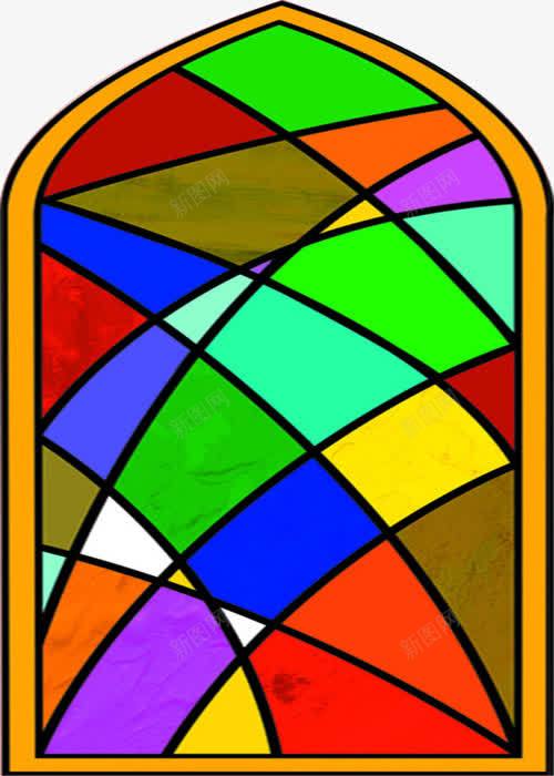 颜色块组成的窗户png免抠素材_新图网 https://ixintu.com 弧形门喷画 彩色 玻璃喷画 玻璃颜色 磨砂玻璃画面 色块 颜色块