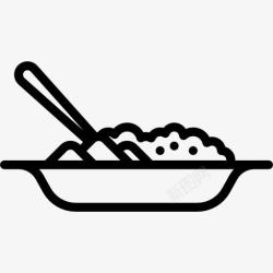 吃饭工具叉子食品板块图标高清图片