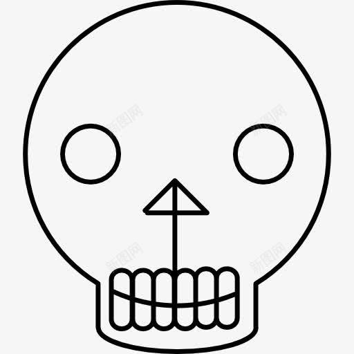 颅骨变剪影与白色的细节图标png_新图网 https://ixintu.com 剪影 头骨 头骨的轮廓 颅骨变