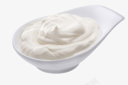 奶制品素材小碗里的酸奶实物图高清图片