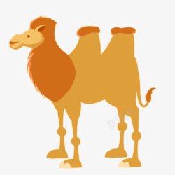 卡通扁平化骆驼素材