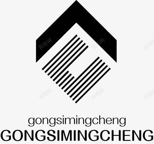 条纹logo图标png_新图网 https://ixintu.com 创意线条logo 菱形logo 黑色logo