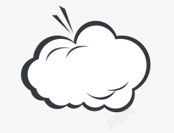 波普艺术专题云朵漫画矢量图高清图片