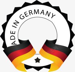 德国国旗锯齿徽章素材