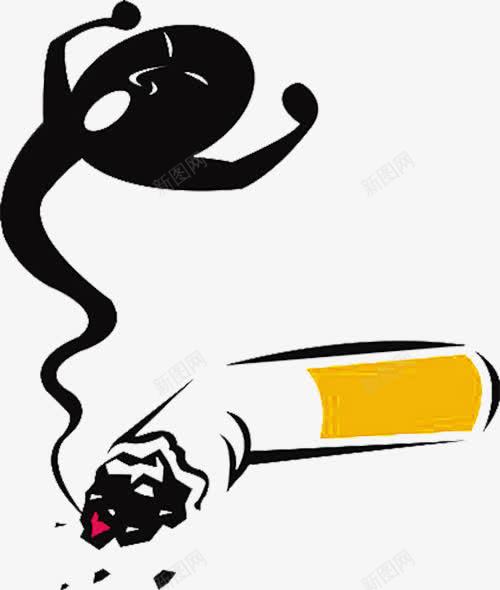 黑人与燃烧的烟头png免抠素材_新图网 https://ixintu.com 卡通 吸烟 戒烟 烟头 烟灰 燃烧 燃烧的烟头 黑色