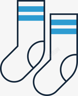 宝宝袜子衣物蓝色足球袜高清图片
