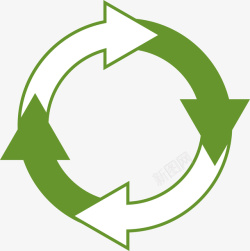 节能绿色环保绿色循环箭头图标矢量图高清图片