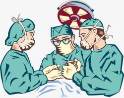 医生手术板画卡通手术高清图片