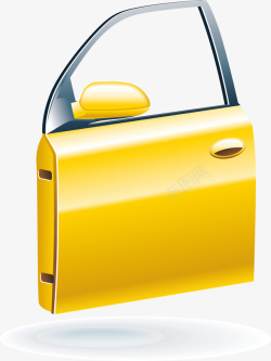 黄色车门矢量图素材