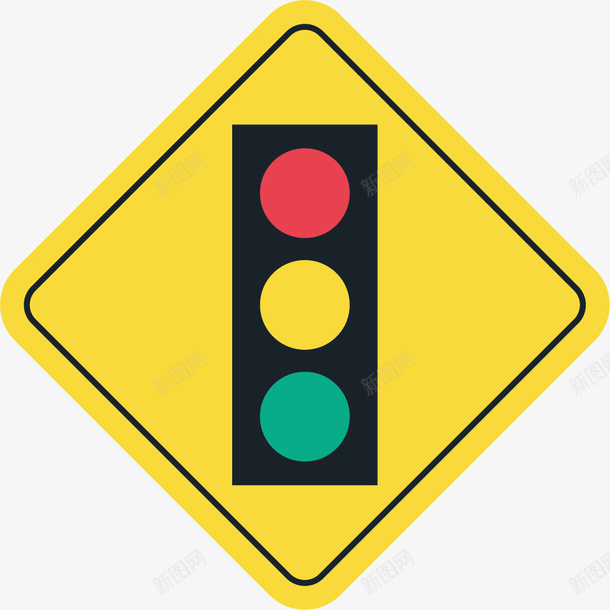 红绿灯指示标图标png_新图网 https://ixintu.com 卡通指示标 扁平化的红绿灯 手绘指示 手绘指示标 指示 指示标识 标志 红灯停绿灯行 红绿灯