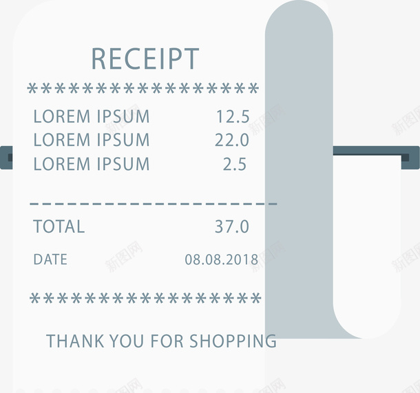 购物交易明细小票矢量图ai免抠素材_新图网 https://ixintu.com 交易凭证 明细小票 矢量png 矢量图 购物 购物小票 购物明细 超市小票