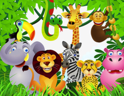 卡通热带雨林热带雨林动物高清图片