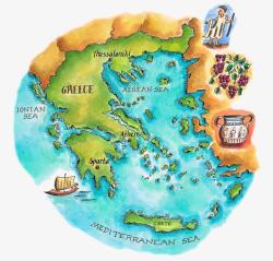 希腊地图古代希腊地图高清图片