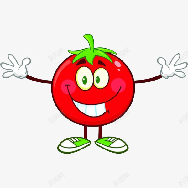 一个西红柿png免抠素材_新图网 https://ixintu.com 卡通 可爱的 展开双臂 张开双臂 张开双臂的人 手绘 简笔 红色的 西红柿
