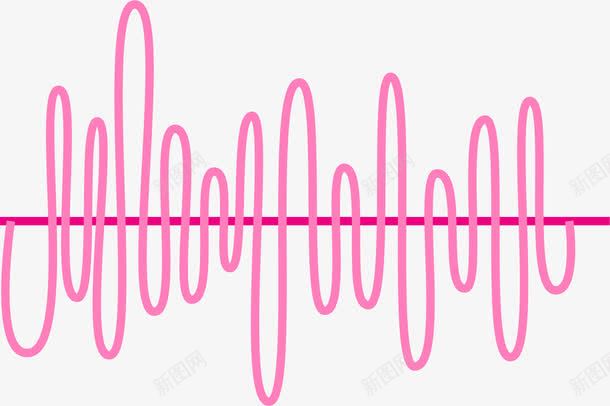 声波频率曲线图标png_新图网 https://ixintu.com 声波 声波纹 声波线 声波频率 声音 心率 波浪线 粉色 粉色针线 蓝色曲线 音量图标 音量大小