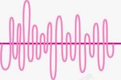粉色针线声波频率曲线图标高清图片