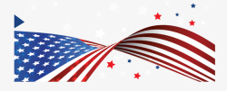 独立日横幅扭转的美国国旗横幅矢量图高清图片