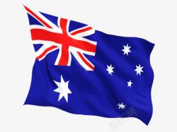 深蓝色的澳大利亚国旗素材